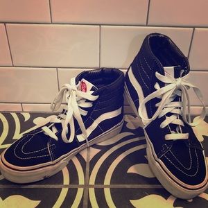Black and White girls high top Vans